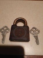Antique padlocks, 2 German, one Yale USA, all work and are in good condition for their age