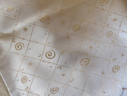 Festive tablecloth / cream color with gold metal thread