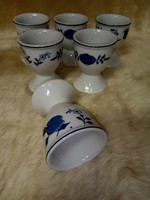 Német hagymamintás kék dekor porcelán tojástartó reggelihez