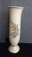 Antique Zsolnay porcelain vase 27 cm, butter color, rare painting, marked