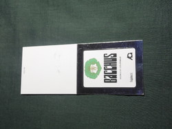 Pálinka label, Kiskunhalas winery, wine farm, bacchus, neck label, card