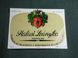 Wine label, Kiskunhalas winery, wine farm, Halas lényka wine