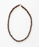 Vintage necklace - made of amorphous ceramic or glass beads - bohemian ethno boho folk art