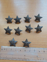 Mn 10 pcs 20 mm 5-pointed officer's, chief officer's brown star from the 60s-70s #