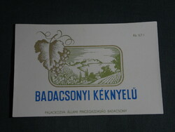Wine label, Badacsony winery, wine farm, Badacsony blue wine