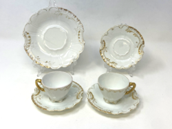 Wonderful pfeiffer & löwenstein, schlackenwerth vienna austria porcelain coffee cups and plates -cz