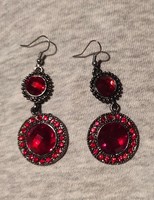 Red stone earrings