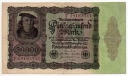 Németország 50 000 német inflációs Márka, 1922