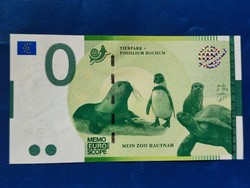 Germany 0 memo euro turtle seal penguin meerkat fossil! Rare commemorative paper money! Ouch!