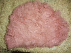 Rózsaszín rugalmas szőrme sapka