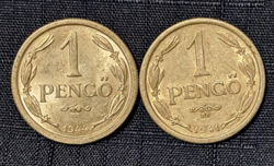 2 darab 1 pengő LOT (606)