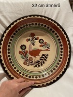 Karcagi painted earthenware plate 32 cm