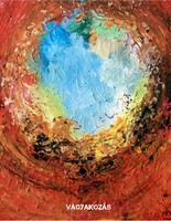Sz Szabó Júlia, Vágyakozás, 40x50, vászon, vegyes technika