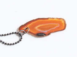 Agate / agate slice pendant - mineral necklace