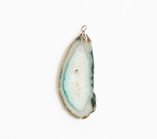 Agate / agate slice pendant - mineral necklace
