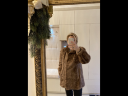 My short, light, warm mink fur coat is for sale