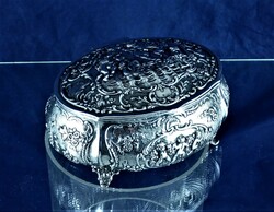 Wonderful antique silver box, German, ca. 1890!!!