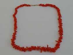 Beautiful original coral 14k gold necklace