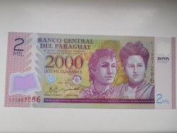 Paraguay 2000 guarani 2011 UNC Polimer