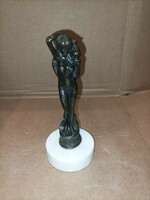 Art Nouveau bronze female nude statue, 16 cm high