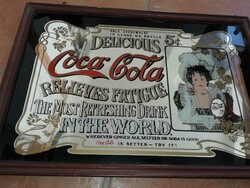 32*22 cm-es  régi Coca Colas tükrös kocsmai támla