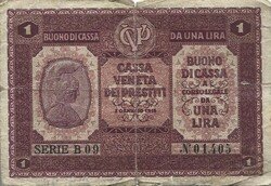 1 lira 1918 Olaszország Velence 1.
