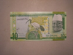 Gambia-10 Dalasis 2015 UNC