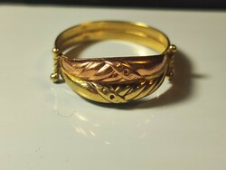 14K yellow and red gold women's ring 2.41G