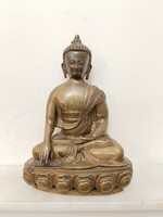 Antique Buddha Buddhist large patinated bronze statue 370 8044