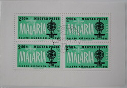 1962. The year of the fight against malaria (ii.) Small sheet, sealed (cat.: HUF 800)