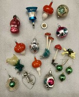 Old retro glass Christmas tree ornaments