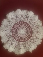 Old, hand-crocheted lace tablecloth