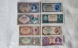 Inflationary series from 1945/46: from 500 to 1 billion (ef-vf) | 8 banknotes