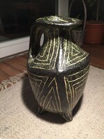 Pesthidegkút ceramic vase, floor vase, work of Margit Cizmadia (300)