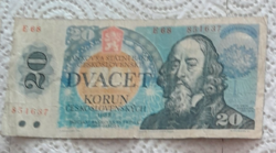 Csehszlovák 20 korona (bankjegy-1988)