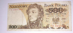 Polish zloty (500/1982 banknote-)
