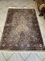 Hand-knotted tree of life silk carpet 125x180
