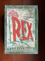 Rex füstnélküli vadászlőpor doboz Extra ritka!!