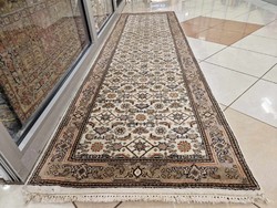 Indo herati 80x274 cm hand-knotted wool Persian carpet mz211