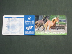 Card calendar, szigetvár savings association, horse, 2010, (2)