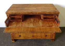 1P511 antique four-drawer Biedermeier writing chest around 1850