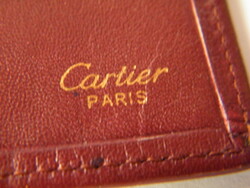 Vintage Cartier burgundi vörös irattárca