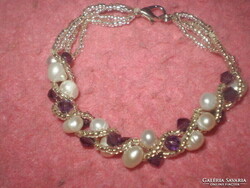 Hand made cultured pearl bracelet at a reduced price