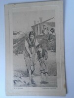 D199457   Régi képeslap  -1910's E.v. Blaas  - Une bonne nouvelle
