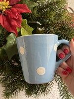 Laura ashley polka dot blue ceramic mug