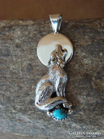 For half! 5 Cm blue wolf necklace