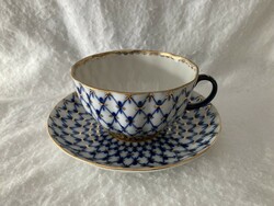 Lomonosov Imperial porcelán / dús aranyozással, teáscsésze+alj
