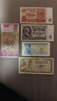 Külföldi bankjegyek, gyengébb tartásban!