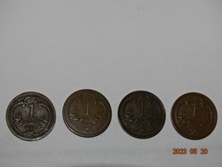 OSZTRÁK-MAGYAR MONARCHIA ( AUSZTRIA) FERENC JÓZSEF 1 HELLER 1895 ,1900 ,1901 ,1912 !!!