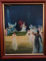Antique theater ball painting